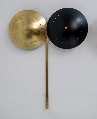 Mid-Century Modern Wall Lamps in Brass, Italy, 1970s, Set of 2-FER-1444554