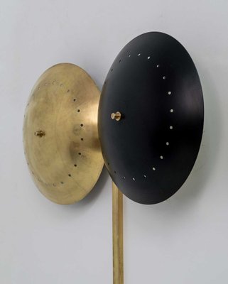 Mid-Century Modern Wall Lamps in Brass, Italy, 1970s, Set of 2-FER-1444554