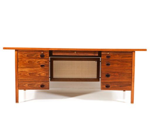 Mid-Century Modern Walnut Executive Desk by Edward Wormley for Dunbar, 1950s-MY-1192494