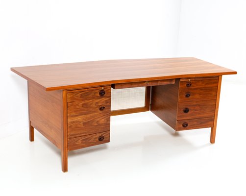 Mid-Century Modern Walnut Executive Desk by Edward Wormley for Dunbar, 1950s-MY-1192494