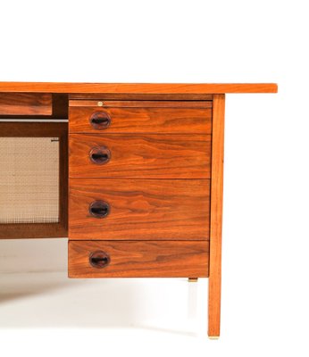 Mid-Century Modern Walnut Executive Desk by Edward Wormley for Dunbar, 1950s-MY-1192494