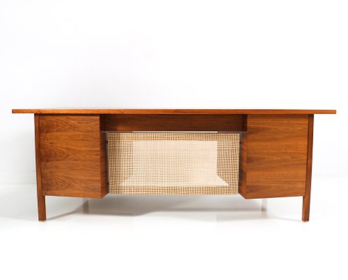 Mid-Century Modern Walnut Executive Desk by Edward Wormley for Dunbar, 1950s-MY-1192494