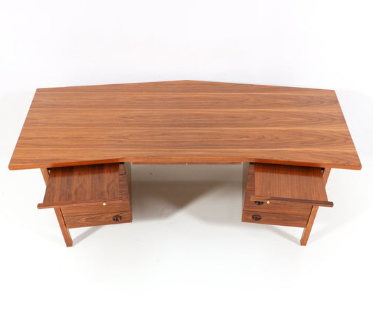 Mid-Century Modern Walnut Executive Desk by Edward Wormley for Dunbar, 1950s