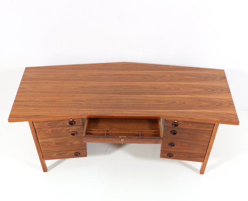 Mid-Century Modern Walnut Executive Desk by Edward Wormley for Dunbar, 1950s-MY-1192494