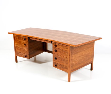 Mid-Century Modern Walnut Executive Desk by Edward Wormley for Dunbar, 1950s-MY-1192494