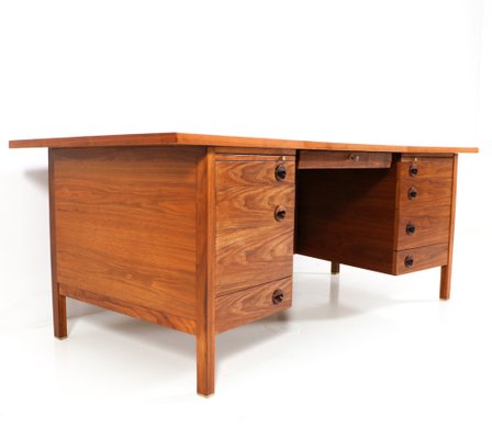 Mid-Century Modern Walnut Executive Desk by Edward Wormley for Dunbar, 1950s-MY-1192494