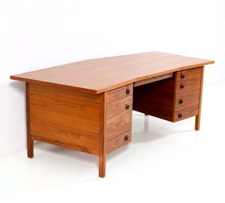 Mid-Century Modern Walnut Executive Desk by Edward Wormley for Dunbar, 1950s-MY-1192494