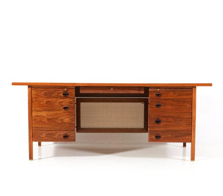 Mid-Century Modern Walnut Executive Desk by Edward Wormley for Dunbar, 1950s-MY-1192494