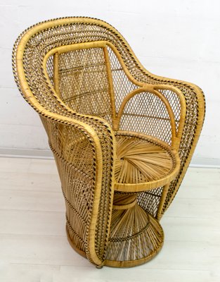 Mid-Century Modern Wicker Emanuelle Chairs from Kok Maison, 1970s, Set of 2-FER-742431