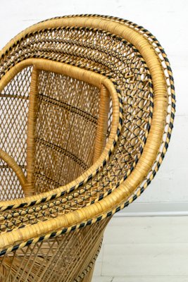 Mid-Century Modern Wicker Emanuelle Chairs from Kok Maison, 1970s, Set of 2-FER-742431