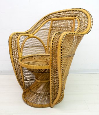 Mid-Century Modern Wicker Emanuelle Chairs from Kok Maison, 1970s, Set of 2-FER-742431