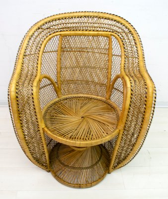 Mid-Century Modern Wicker Emanuelle Chairs from Kok Maison, 1970s, Set of 2-FER-742431