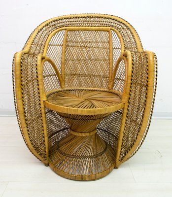 Mid-Century Modern Wicker Emanuelle Chairs from Kok Maison, 1970s, Set of 2-FER-742431