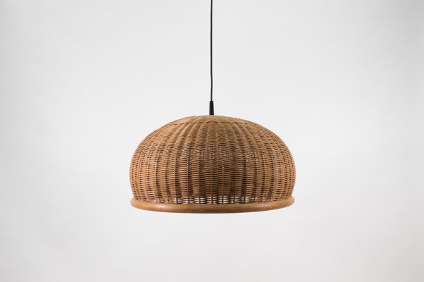 Mid-Century Modern Wicker Pendant Lamp, Italy, 1960s-KQB-1430647