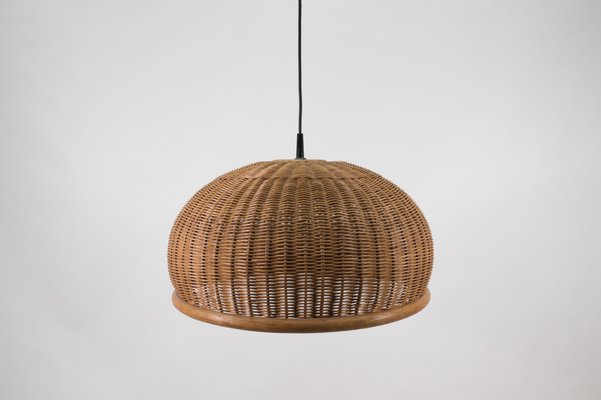 Mid-Century Modern Wicker Pendant Lamp, Italy, 1960s-KQB-1430647