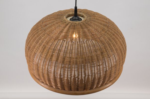 Mid-Century Modern Wicker Pendant Lamp, Italy, 1960s-KQB-1430647