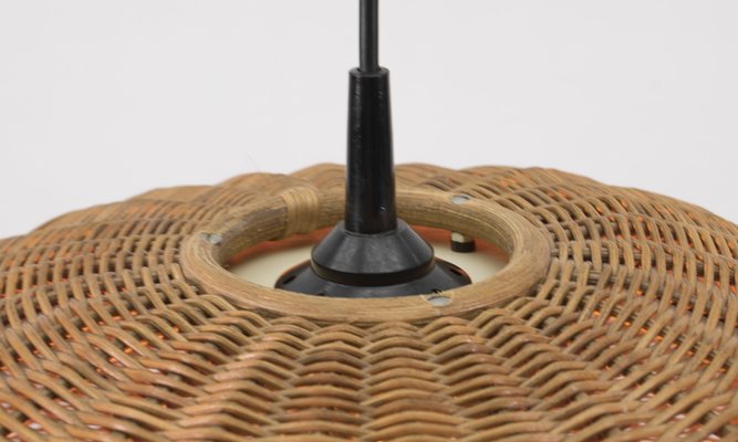 Mid-Century Modern Wicker Pendant Lamp, Italy, 1960s-KQB-1430647