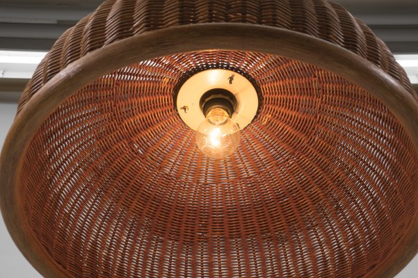 Mid-Century Modern Wicker Pendant Lamp, Italy, 1960s-KQB-1430647