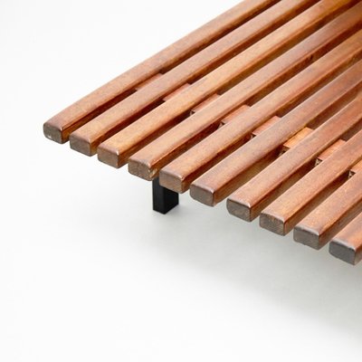 Mid-Century Modern Wood Bench by Charlotte Perriand for Cansado, 1958-WM-1232977