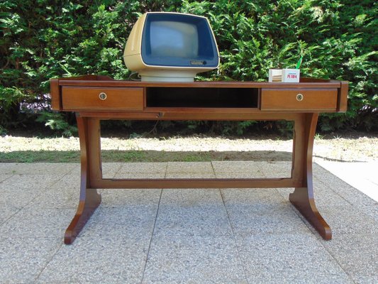 Mid-Century Modern Wood Desk, 1970s-GZF-943490