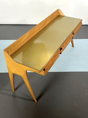 Mid-Century Modern Wood Vanity Table Set, Italy, 1950, Set of 3-OT-1239110