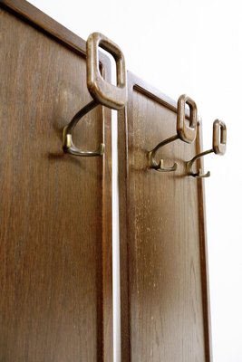 Mid-Century Modern Wood Wall Coat Rack-NYF-2018949