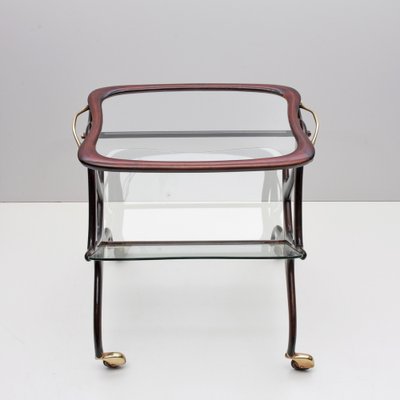 Mid-Century Modern Wooden Magazine Rack & Bar Cart by Cesare Lacca, 1950s-JDR-1125899