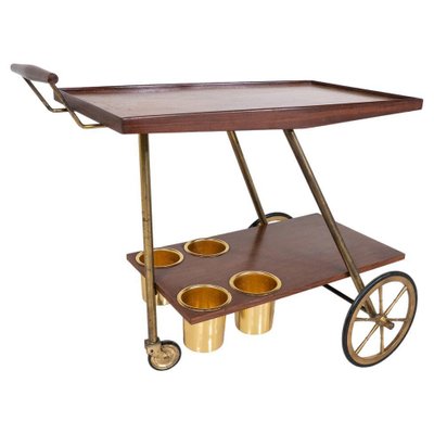 Mid-Century Modern Wooden Trolley, Italy, 1960s-FGA-1750860