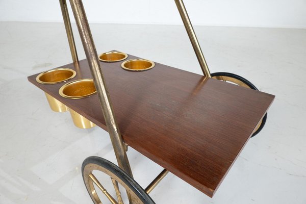 Mid-Century Modern Wooden Trolley, Italy, 1960s-FGA-1750860