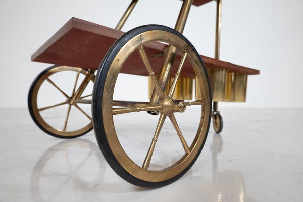 Mid-Century Modern Wooden Trolley, Italy, 1960s-FGA-1750860