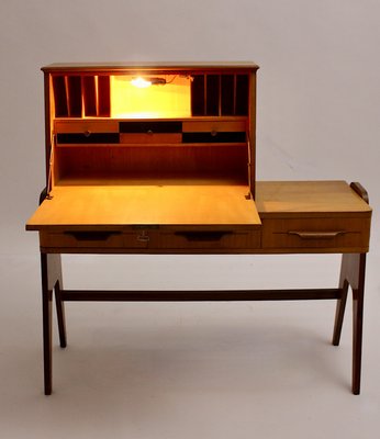 Mid-Century Modern Writing Desk in Wood, 1950s-NB-956201