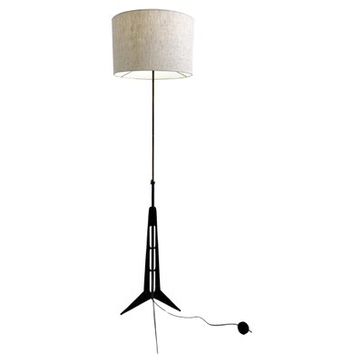 Mid-Century Modern Wrought Iron Tripod Floor Lamp-FGA-1801590