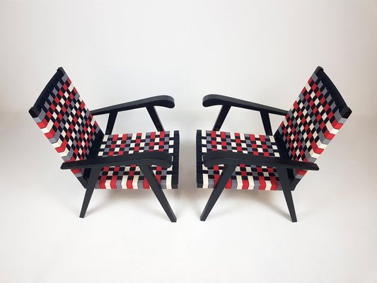 Mid-Century Modernist Armchairs, 1950s, Set of 2-TZ-1335722