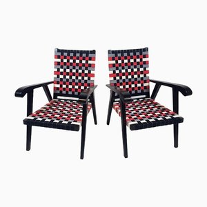 Mid-Century Modernist Armchairs, 1950s, Set of 2-TZ-1335722