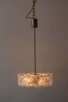 Mid-Century Modernist Etched Glass Chandelier by Kinkeldey-SPD-974654