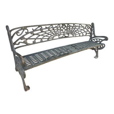 Mid-Century Modernist Seville Garden Bench in Cast Iron, Spain, 1950s-SDV-1453022