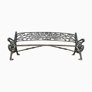 Mid-Century Modernist Seville Garden Bench in Cast Iron, Spain, 1950s-SDV-1453022