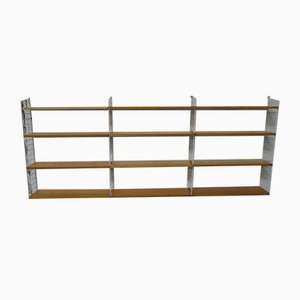 Mid-Century Modular Shelf in Ash with White Ladders by Kajsa & Nils "Nisse" for String-VRE-660490