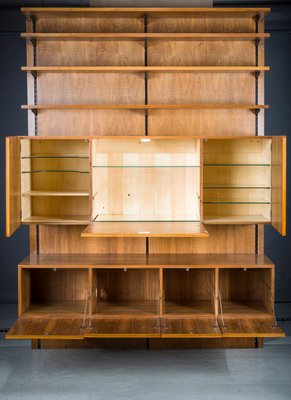 Mid-Century Modular Wall Shelving System in Walnut from Sparrings, 1960s-ZZH-1389918