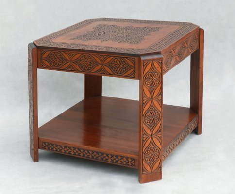 Mid-Century Moroccan Hand Decorated Coffee Table, 1950s-JUA-1802832