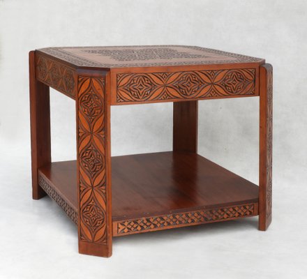 Mid-Century Moroccan Hand Decorated Coffee Table, 1950s-JUA-1802832