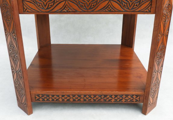 Mid-Century Moroccan Hand Decorated Coffee Table, 1950s-JUA-1802832