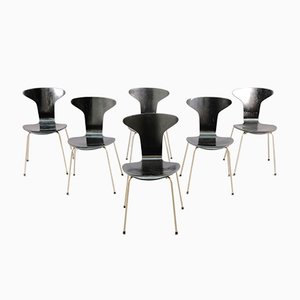 Mid-Century Moskito 3105 Dining Chairs by Arne Jacobsen for Fritz Hansen, Set of 6-CIP-682685