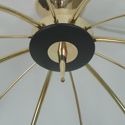 Mid-Century Multi Color & Brass Sputnik Flush Mount, Germany, 1950s-OE-1165862