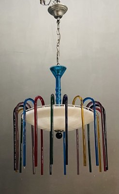 Mid-Century Multi-Colored Murano Glass Chandelier from Veart-JJC-909107