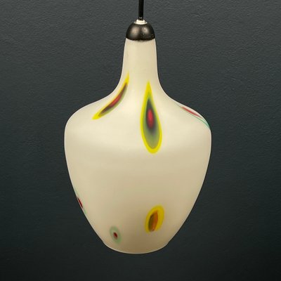 Mid-Century Multicolor Opaline Murano Glass Pendant Lamp from Stilnovo, Italy, 1950s-WQC-1719911