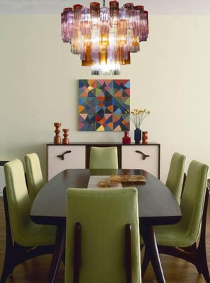 Mid-Century Multicolored Murano Glass Tronchi Chandelier, 1970s-MBH-1418452