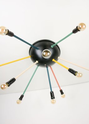 Mid-Century Multicolored Sputnik Chandelier, 1950s-HGJ-1123784