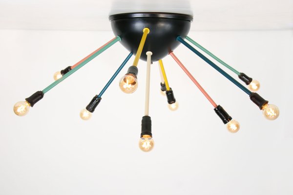 Mid-Century Multicolored Sputnik Chandelier, 1950s-HGJ-1123784