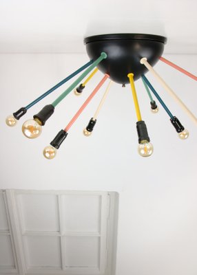 Mid-Century Multicolored Sputnik Chandelier, 1950s-HGJ-1123784